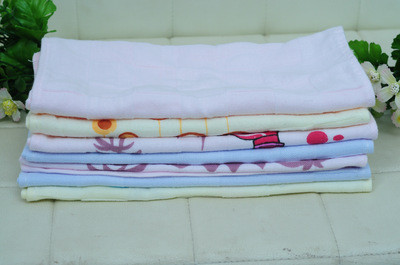 廠家直銷批發(fā)兼零售 蠡縣武家營(yíng)永剛精品家紡商店推介無捻32股高檔方塊紗布印花童巾